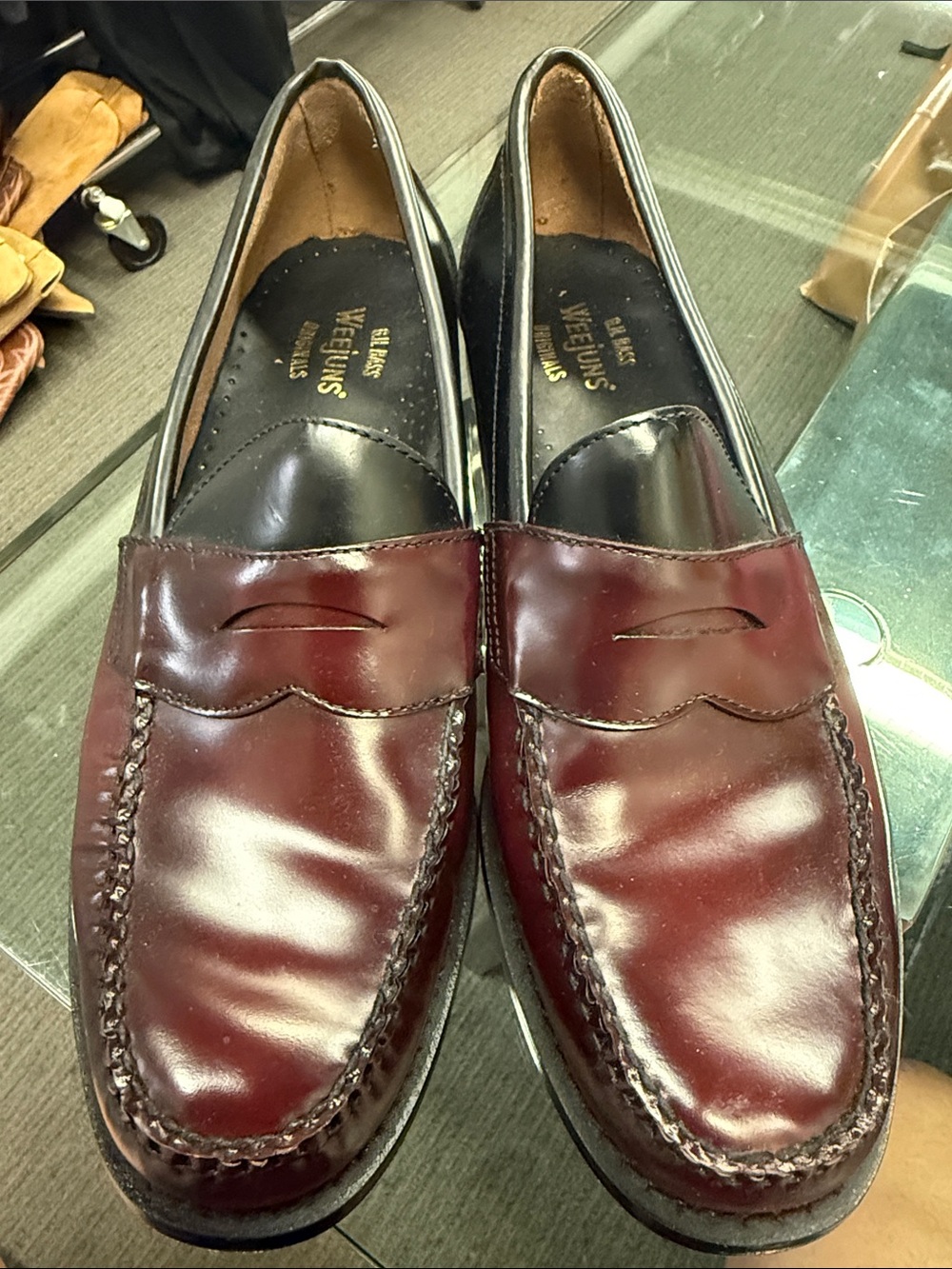 G.H. Bass & Co. Men's Burgundy Penny Loafers